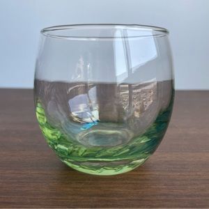 Libbey Green Iridescent Rounded Drinking Glass